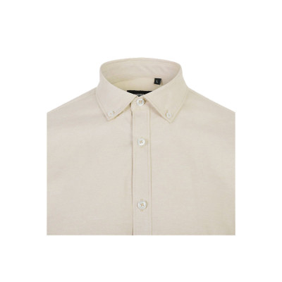 VL PRITHVI MAN. Camisa Oxford (180 g/m²) para homem em algodão (50), poliéster (45) e elastano (5)